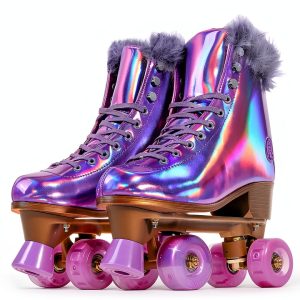 JajaHoho Lilac Purple Retro Quad Skates Unisex-0