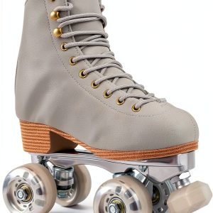 TUOSAMTIN Womens Roller Skates Suede Boot-0