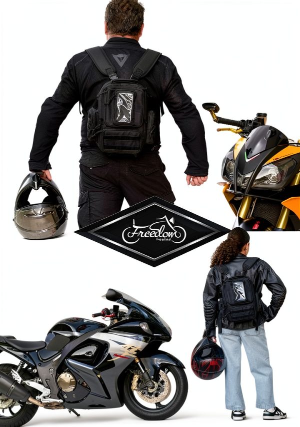 Motorcycle Tank Bag Freedom Fueled Oxford Nylon-5