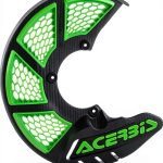 Acerbis X Brake Vented Disc Cover Black Green Dual‑Injected Design-0