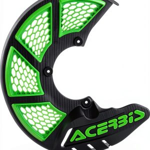 Acerbis X Brake Vented Disc Cover Black Green Dual‑Injected Design-0