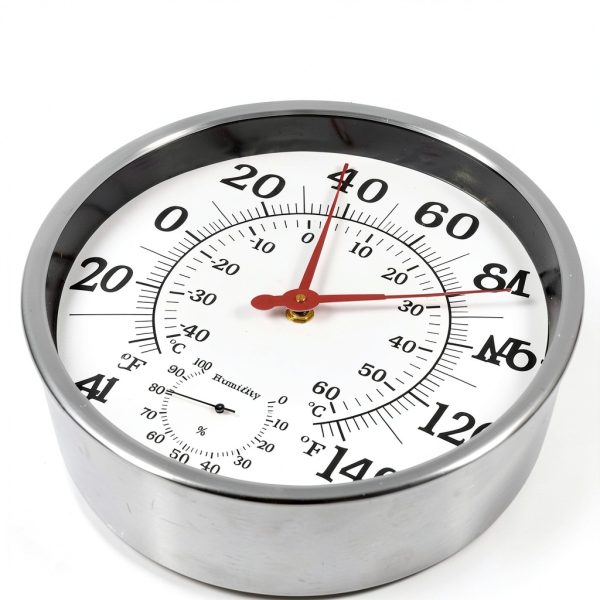Outdoor Thermometer CHIVENIDO 12" Large Numbers Stainless Steel Wall-2