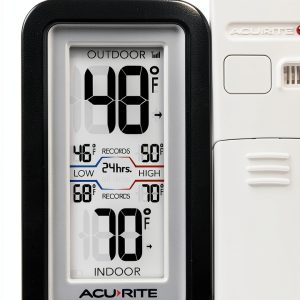 AcuRite 02043 Digital Thermometer with Indoor/Outdoor Temperature,Black-0