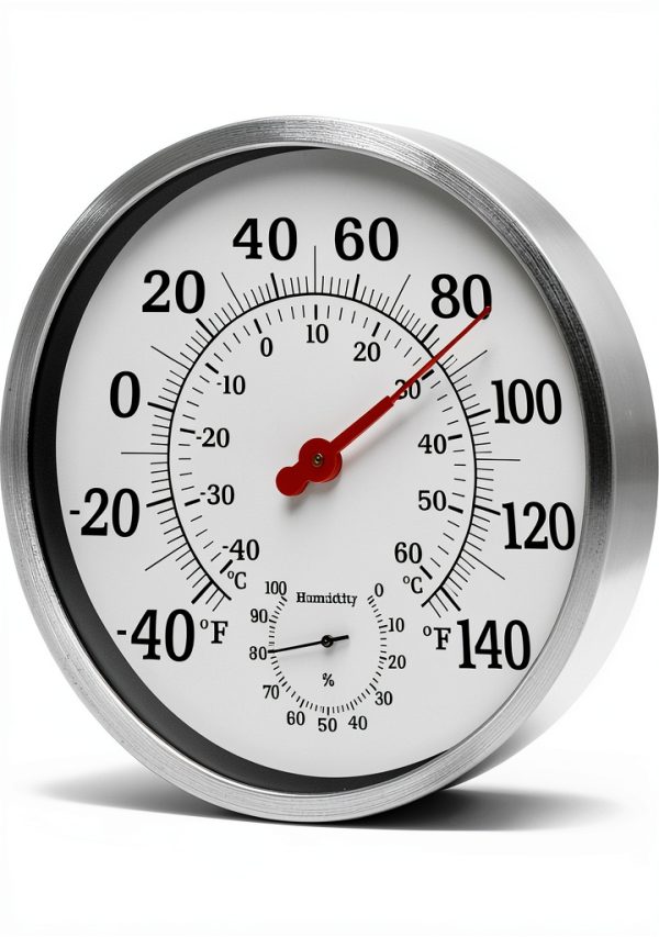Outdoor Thermometer CHIVENIDO 12" Large Numbers Stainless Steel Wall-1