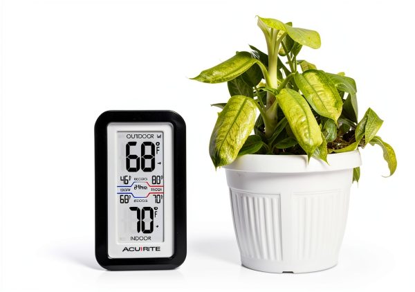 AcuRite 02043 Digital Thermometer with Indoor/Outdoor Temperature,Black-2