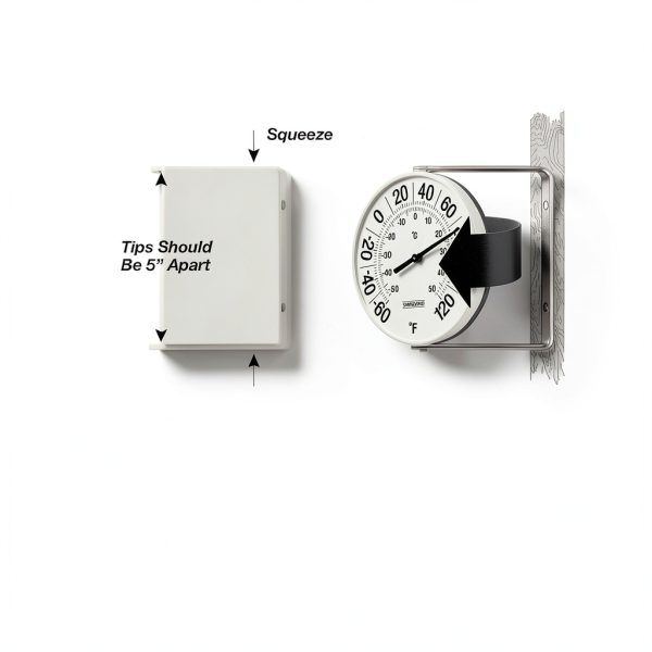 Springfield Big and Bold Thermometer Mounting Bracket, White 5.25in-4