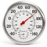 Outdoor Thermometer CHIVENIDO 12" Large Numbers Stainless Steel Wall-0