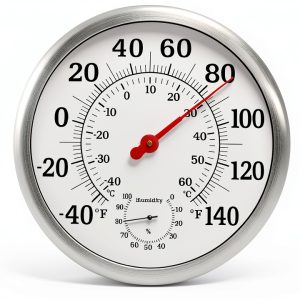 Outdoor Thermometer CHIVENIDO 12" Large Numbers Stainless Steel Wall-0