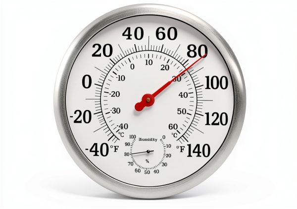 Outdoor Thermometer CHIVENIDO 12" Large Numbers Stainless Steel Wall-0